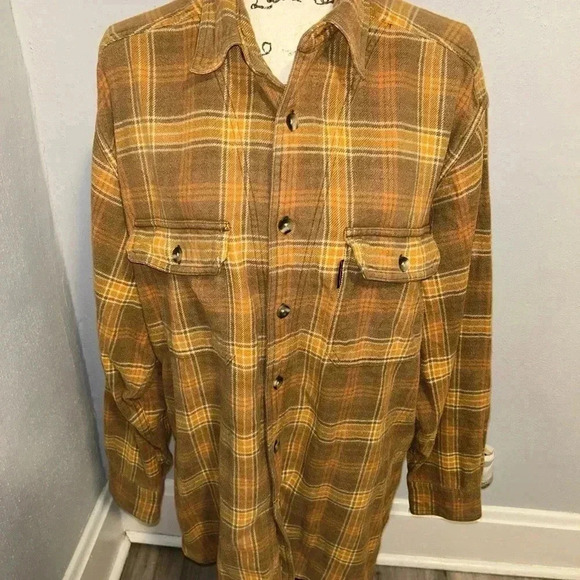 Woolrich Shirt Jacket Shacket Sz Large GUC Full Snap flannel - Picture 1 of 5